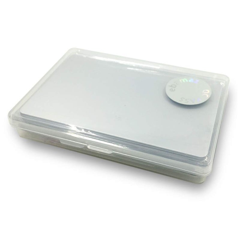 ebamaz Metal Business Cards Anodized Aluminum Plaque Plate 86X54X0.8mm (Silver,Blank,10PCS) - Image 4